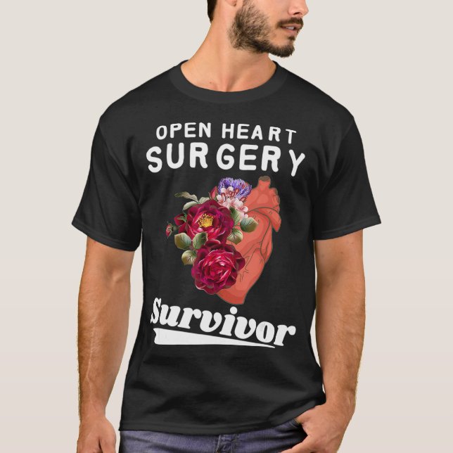 Camiseta I Survived Open Heart Surgery shirt Heart Attack (Anverso)