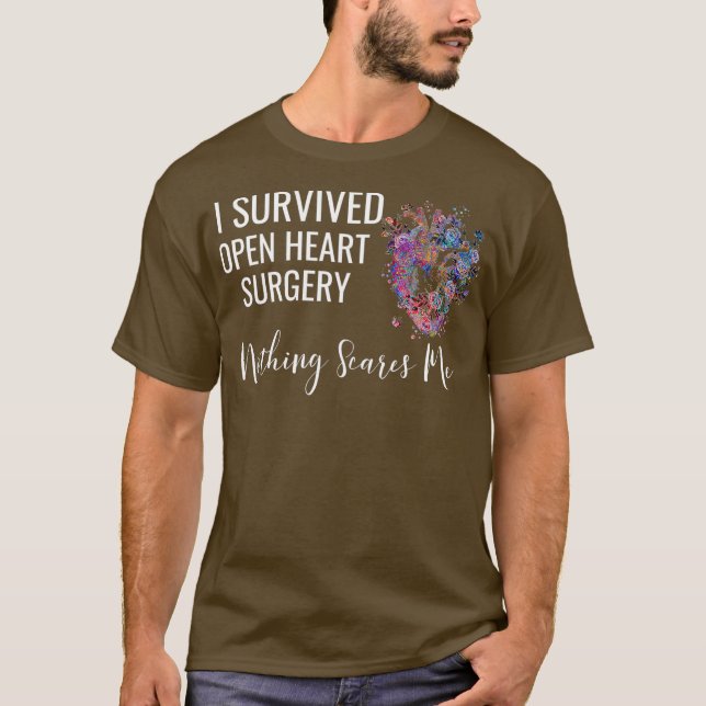 Camiseta I Survived Open Heart Surgery Survivor Gift (Anverso)
