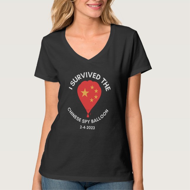 Camiseta I Survived The Chinese Spy Balloon Surveillance (Anverso)