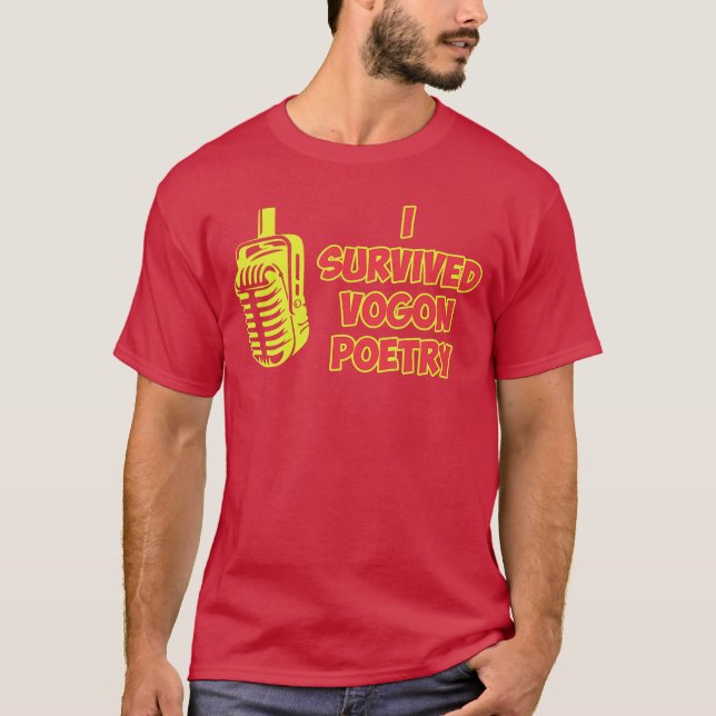 Camiseta I Survived Vogon Poetry Design girl (Anverso)