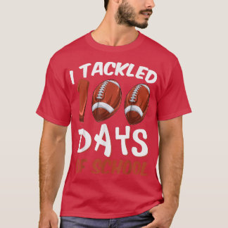 Camiseta I Tackled 100 Days Of School Football 100th Day Bo