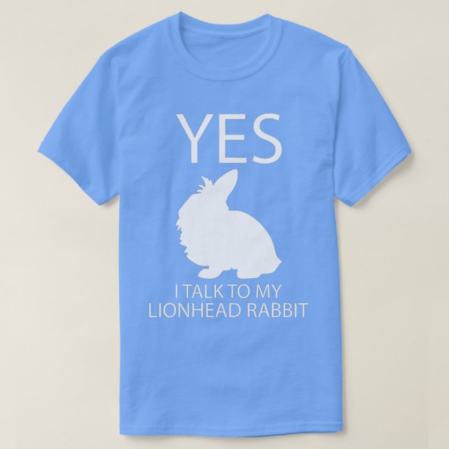 Camiseta I Talk To My Lionhead I Easter Bunny Design Lionhe (Diseño del anverso)