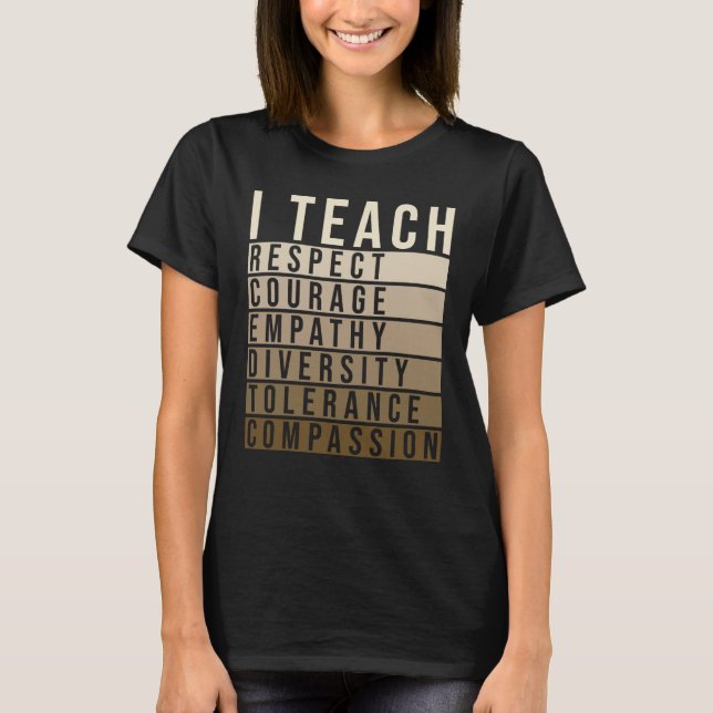 Camiseta I Teach Black History Month Teacher Black Teacher  (Anverso)