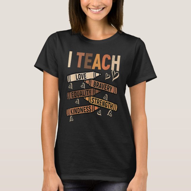 Camiseta I Teach Melanin Afro African Black History Month T (Anverso)