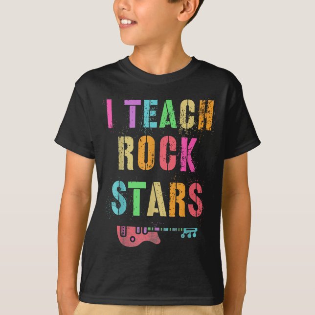 Camiseta I Teach Rockstars Band Vibes Teacher Rocks My Musi (Anverso)