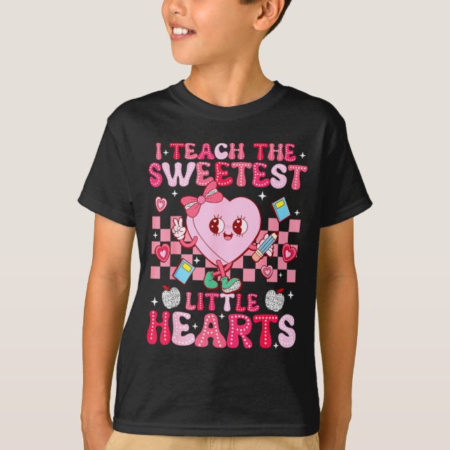 Camiseta I Teach The Sweetest Little Heart Teacher Valentin (Anverso)