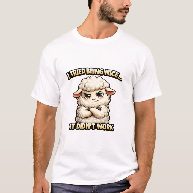 Camiseta "I Tried Being Nice… It Didn’t Work" (Angry Sheep) (Anverso)