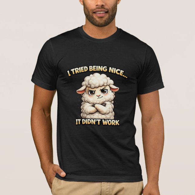 Camiseta "I Tried Being Nice… It Didn’t Work" (Angry Sheep) (Anverso)