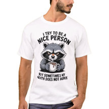 I Try to Be a Nice Person Funny Raccoon