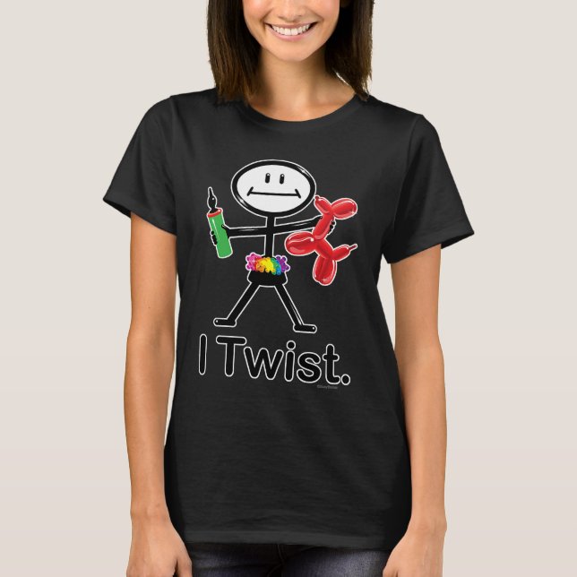 Camiseta I Twist Balloon Artist BusyBodies Stick Figure (Anverso)