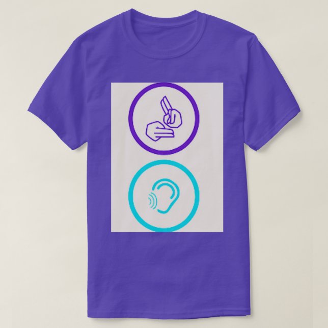 Camiseta I UNDERSTAND for deaf and fingerspelling with lipr (Diseño del anverso)