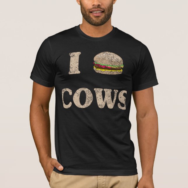 Camiseta I vacas de la hamburguesa (Anverso)