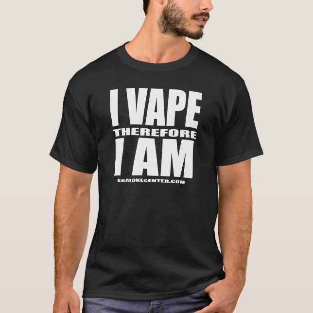 Camiseta I VAPE por lo tanto SOY - letra blanca (Anverso)