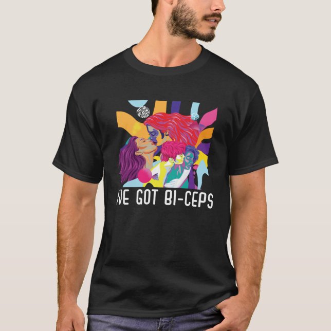 Camiseta I ve Got Bi Ceps Bisexual Pride Bodybuilder LGBTQ  (Anverso)