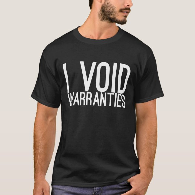 Camiseta I VOID WARRANTIES - Funny Car Mechanee Lover E (Anverso)