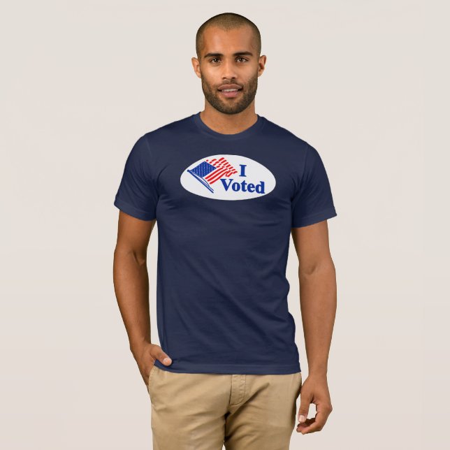 Camiseta I Voted United States Flag Dark (Anverso completo)