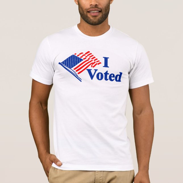 Camiseta I Voted United States Flag Sticker (Anverso)