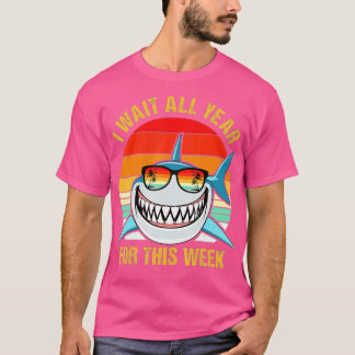 Camiseta I Wait All Year For This Week Funny Sharks (21)