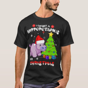 Camiseta I Want A Hippopotamus For Christmas  All I Want Fo