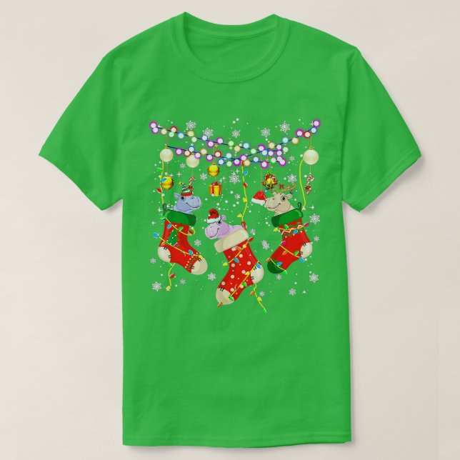 Camiseta I Want A Hippopotamus For Christmas Xmas Hippo For (Diseño del anverso)