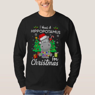 Camiseta I Want A Hippopotamus For Christmas Xmas Hippo for