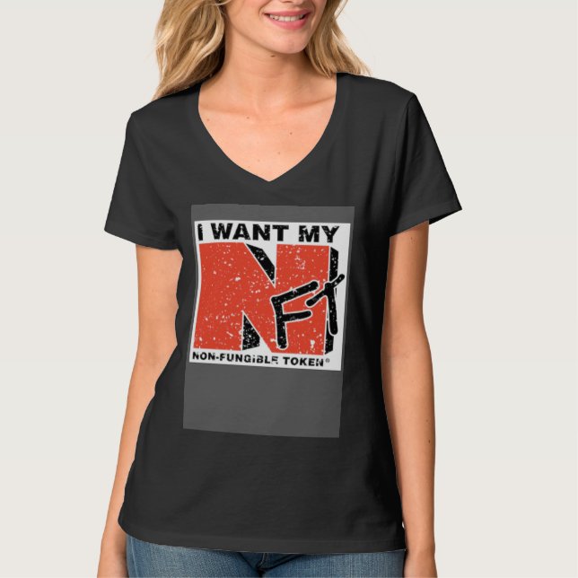 CAMISETA I WANT MY NFT (Anverso)
