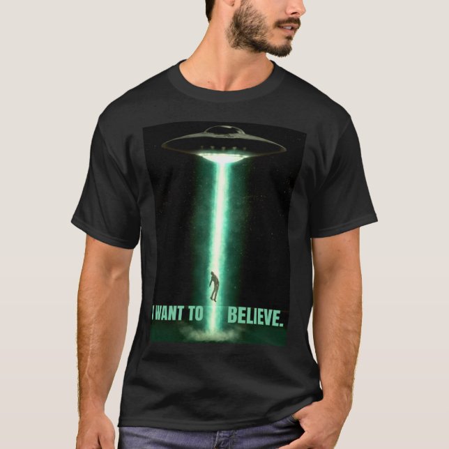 Camiseta I Want To Believe  Alien UFO (Anverso)