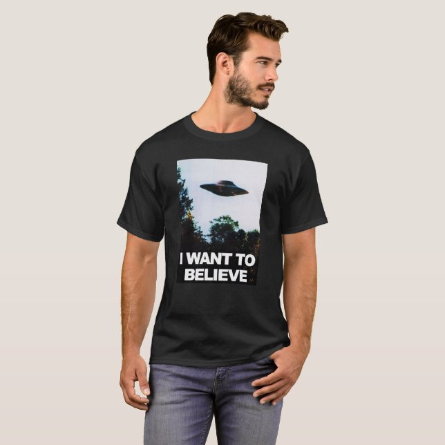 Camiseta I Want To Believe Alien UFO (Anverso completo)
