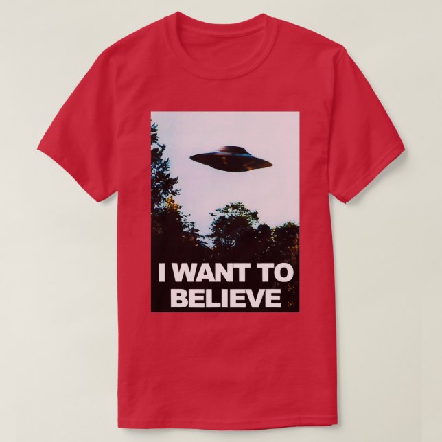 Camiseta I Want To Believe Alien Ufo Ovni Hunter (Diseño del anverso)