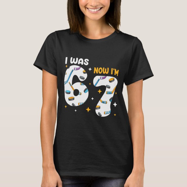 Camiseta I Was 6 Now Im 7 Hockey Birthday  (Anverso)