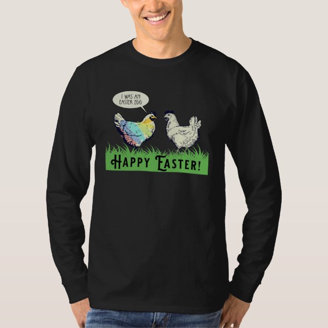 Camiseta I Was An Easter Egg Chicken Men Women Kids Easter  (Anverso)