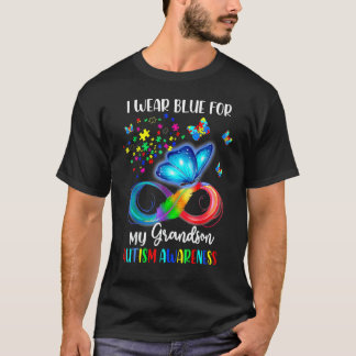 Camiseta I Wear Blue For My Grandson Autism Awareness Grand