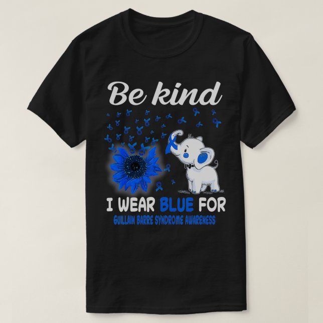 Camiseta I Wear Blue Guillain Barre Syndrome Awareness  (Diseño del anverso)