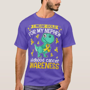 Camiseta I Wear Gold For My Nephew Childhood cancer awarene