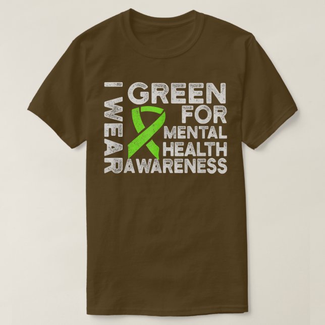 Camiseta I Wear Green For Mental Health Awareness1978 747  (Diseño del anverso)