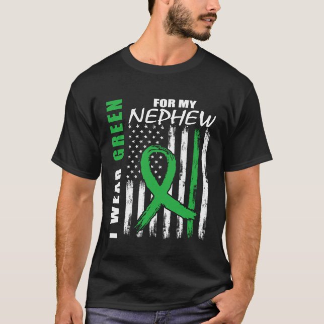 Camiseta I Wear Green For Nephew Kidney Disease Awareness F (Anverso)