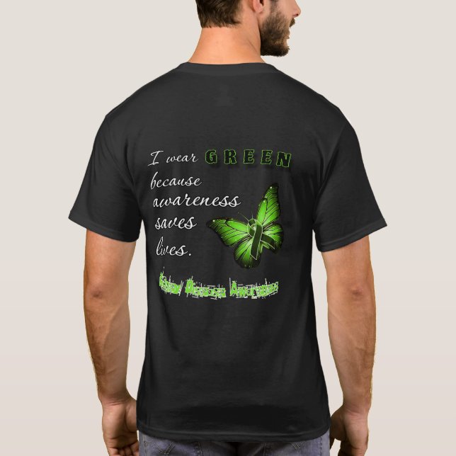 Camiseta I Wear Green – Kidney Disease Awareness shirt (Reverso)