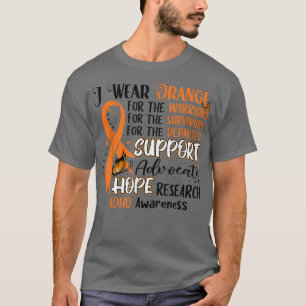 Camiseta I Wear Orange Butterfly Hope Support ADHD Awarenes