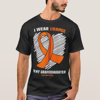 Camiseta I Wear Orange For My Granddaughter COPD Awareness