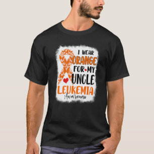 Camiseta I Wear Orange For My Uncle Leukemia Awareness Mont