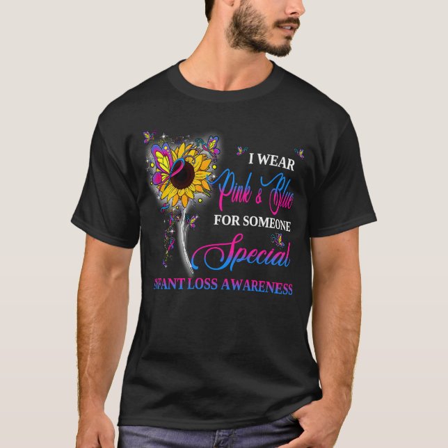 Camiseta I Wear Pink And Blue For Infant Loss Awareness Sun (Anverso)