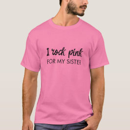 Camiseta I Wear Pink Custom Name Cancer Awareness Support