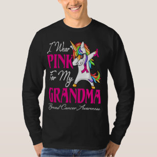 Camiseta I Wear Pink For My GRANDMA Ribbon Family Love Warr