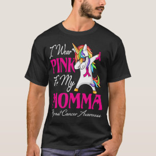 Camiseta I Wear Pink For My MOMMA Ribbon Family Love Warrio