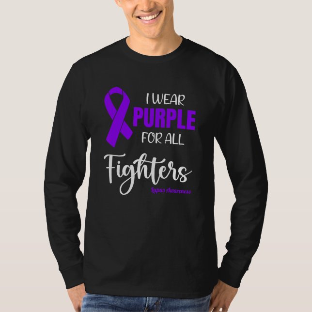 Camiseta I Wear Purple For All Fighters for Lupus Awareness (Anverso)