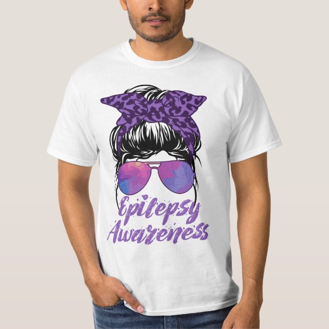 Camiseta I Wear Purple For Epilepsy Awareness  (Anverso)
