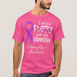 Camiseta I Wear Purple For Grandma Fibromyalgia Awareness G