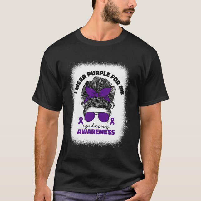 Camiseta I Wear Purple For Me Epilepsy Awareness For Women  (Anverso)