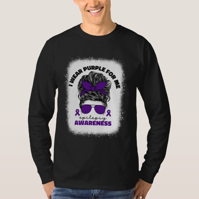 Camiseta I Wear Purple For Me Epilepsy Awareness For Women  (Anverso)