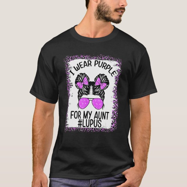Camiseta I Wear Purple For My Aunt Lupus Awareness Survivor (Anverso)